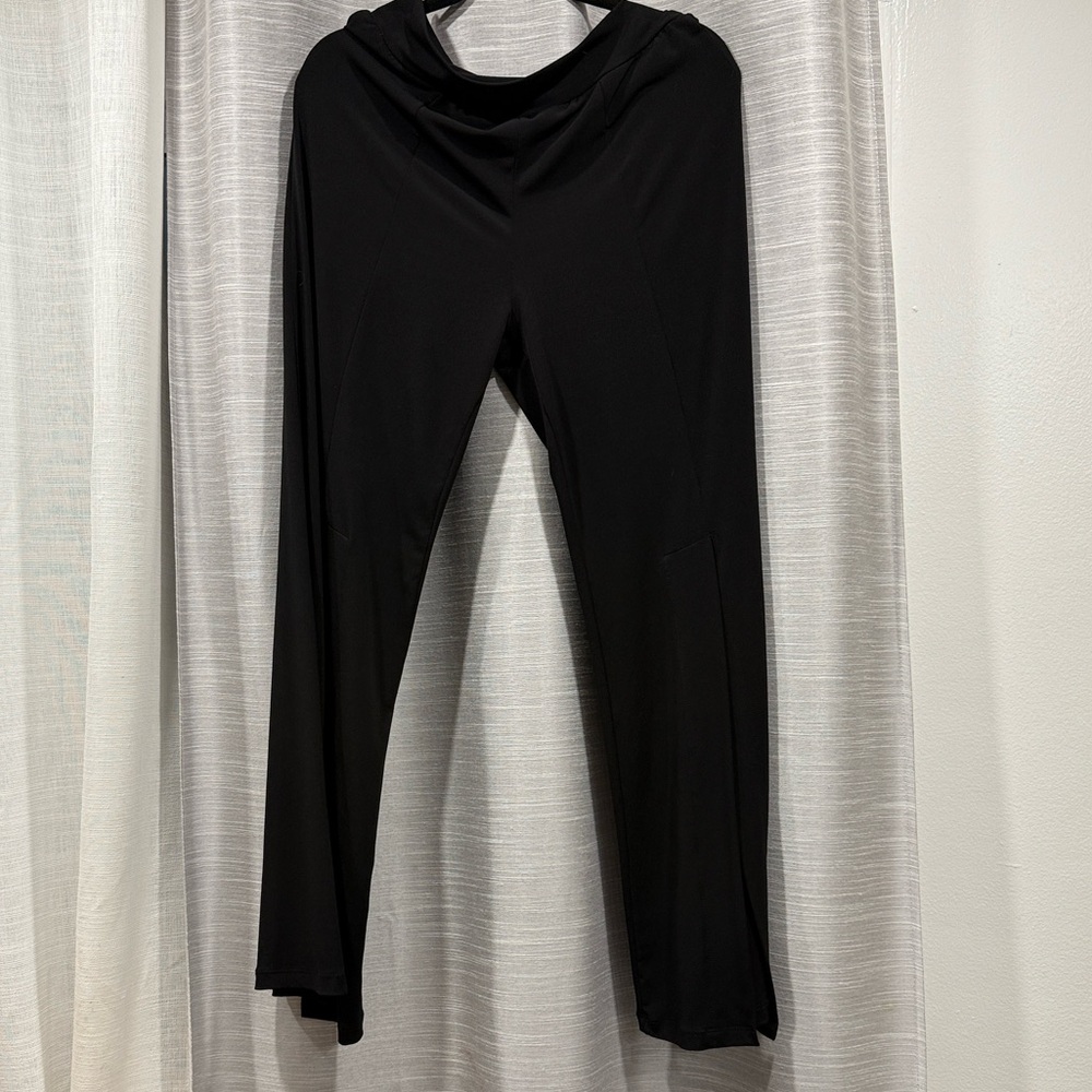 CLARA SUNWOO Womens Large Black Palazzo Pants with front slit
